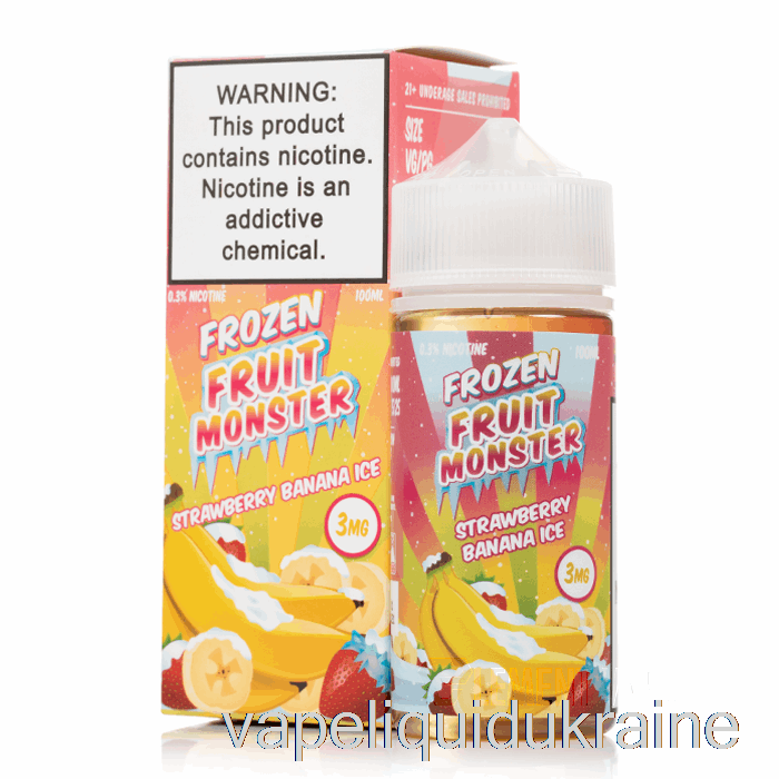 Vape Liquid Ukraine ICE Strawberry Banana - Frozen Fruit Monster - 100mL 6mg